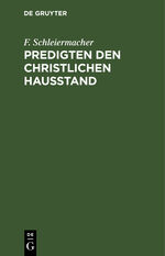 ISBN 9783112399279: Predigten den christlichen Hausstand