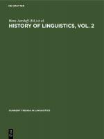 ISBN 9783112416990: History of Linguistics, Vol. 2