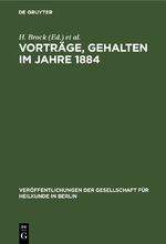 ISBN 9783112423479: Vorträge, gehalten im Jahre 1884