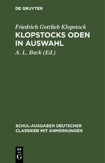 ISBN 9783112428696: Klopstocks Oden in Auswahl