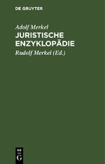 ISBN 9783112428979: Juristische Enzyklopädie