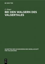 ISBN 9783112433676: Bei den Walsern des Valsertales