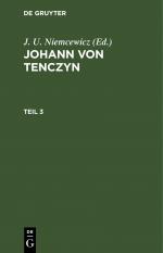 ISBN 9783112438510: Johann von Tenczyn / Johann von Tenczyn. Teil 3