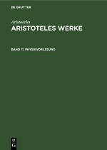 ISBN 9783112612132: Aristoteles: Aristoteles Werke / Physikvorlesung