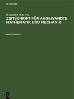 ISBN 9783112622117: Zeitschrift für Angewandte Mathematik und Mechanik. Band 61, Heft 4