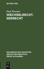 ISBN 9783112633335: Wechselrecht. Seerecht