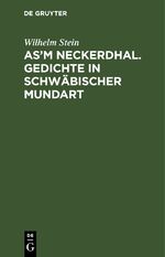 ISBN 9783112636930: As'm Neckerdhal. Gedichte in schwäbischer Mundart