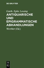 ISBN 9783112639818: Antiquarische und epigrammatische Abhandlungen