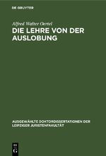 ISBN 9783112673751: Die Lehre von der Auslobung