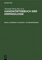 ISBN 9783112675656: Handwörterbuch der Kriminologie / Nacheile – Polizeigewahrsam