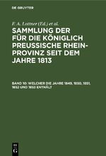 ISBN 9783112684252: Welcher die Jahre 1849, 1850, 1851, 1852 und 1853 enthält