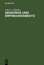 ISBN 9783112690659: Geheimnis und Erfindungsbesitz