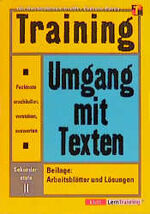 Training Umgang mit Texten – Fachtexte erschliessen, verstehen, auswerten