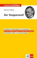 ISBN 9783129231074: Klett Lektürehilfen Hermann Hesse, Der Steppenwolf - für Oberstufe und Abitur