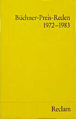 ISBN 9783150080115: Büchner-Preis-Reden 1972-1983