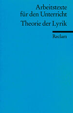 ISBN 9783150095942: Theorie der Lyrik - (Arbeitstexte für den Unterricht)