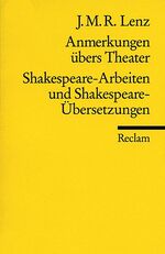 ISBN 9783150098158: Anmerkungen übers Theater