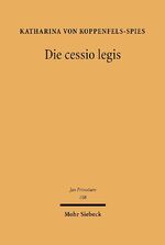 ISBN 9783161489891: Die cessio legis