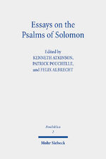 ISBN 9783161624483: Essays on the Psalms of Solomon - Its Cultural Background, Significance, and Interpretation