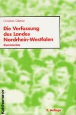 ISBN 9783170168503: Die Verfassung des Landes Nordrhein-Westfalen