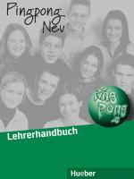 ISBN 9783190216550: Pingpong Neu 2 – Dein Deutschbuch.Deutsch als Fremdsprache / Lehrerhandbuch