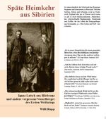 Späte Heimkehr aus Sibirien - Ignaz Latsch aus Hörbranz und andere vergessene Vorarlberger des Ersten Weltkriegs