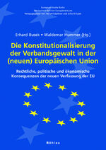 ISBN 9783205775331: Die Konstitutionalisierung der Verbandsgewalt in der (neuen) Europaeischen Union