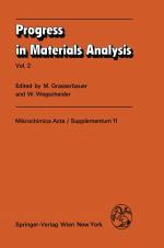 ISBN 9783211819050: Progress in Materials Analysis – Vol. 2