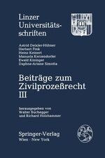 Beiträge zum Zivilprozessrecht III