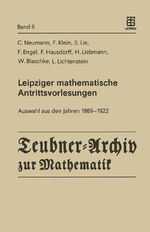 Blaschke L. L, W., Carl Neumann und Fel Blaschke L. L, W., Carl Neumann und Fel