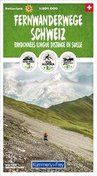 ISBN 9783259003626: Kümmerly+Frey Wanderkarte Fernwanderwege Schweiz 1:301.000 – Für Fernwandertouren. Wetterfest und matt laminiert