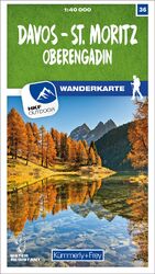 ISBN 9783259023365: Kümmerly+Frey Wanderkarte 36 Davos, St. Moritz 1:40.000 – Mit Oberengadin. Wetterfest, matt laminiert und mit free Download