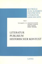 ISBN 9783261029232: Literatur - Publikum - Historischer Kontext - Herausgegeben von Gert Kaiser