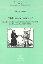 ISBN 9783261044242: «O du armer Luther...» – Sprichwörtliches in der antilutherischen Polemik des Johannes Nas (1534-1590)