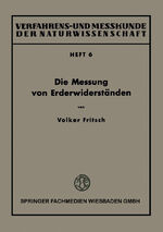 ISBN 9783322981004: Die Messung von Erderwiderständen