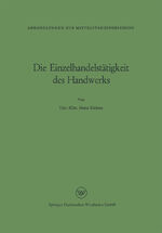 ISBN 9783322982254: Die Einzelhandelstätigkeit des Handwerks