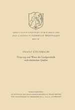 ISBN 9783322984050: Ursprung und Wesen der Landgemeinde nach rheinischen Quellen