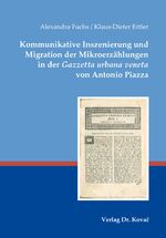 ISBN 9783339101181: Kommunikative Inszenierung und Migration der Mikroerzählungen in der Gazzetta urbana veneta von Antonio Piazza