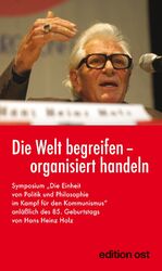 ISBN 9783360018489: Die Welt begreifen - organisiert handeln - Symposium: "Die Einheit von Politik und Philosophie im Kampf für den Kommunismus" anläßlich des 85. Geburtstags von Hans Heinz Holz