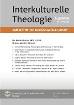 Die Basler Mission 1815–2015: Mission und ihre Akteure