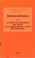 ISBN 9783403018445: Interpretationen zu "Gedichte für Schülerinnen und Schüler in den Jahrgangsstufen 5 und 6 aller Schularten"