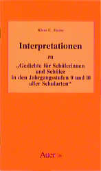 ISBN 9783403018650: Interpretationen zu "Gedichte für Schülerinnen und Schüler in den Jahrgangsstufen 9 und 10 aller Schularten"