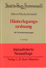 ISBN 9783406359644: Hinterlegungsordnung – Mit Nebenbestimmungen