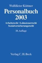 ISBN 9783406495830: Personalbuch 2003. -Arbeitsrecht - Lohnsteuerrecht - Sozialversicherungsrecht-