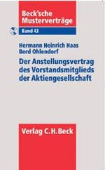 ISBN 9783406521157: Anstellungsvertrag des Vorstandsmitglieds der Aktiengesellschaft