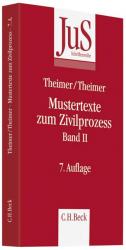 ISBN 9783406600166: Mustertexte zum Zivilprozess Band II: Besondere Verfahren erster und zweiter Instanz, Relationstechnik