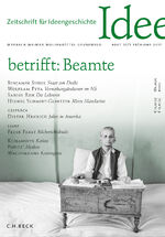 ISBN 9783406706011: Zeitschrift für Ideengeschichte Heft XI/1 Frühjahr 2017 - betrifft: Beamte