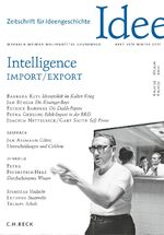 Zeitschrift für Ideengeschichte Heft XI/4 Winter 2017 - Intelligence Import/Export