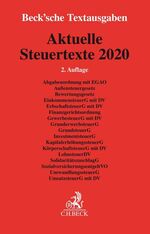 ISBN 9783406756702: Aktuelle Steuertexte 2020 – Textausgabe - Rechtsstand: 1. August 2020