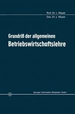 ISBN 9783409326056: Grundriß der allgemeinen Betriebswirtschaftslehre